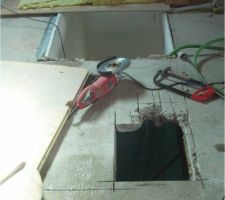 Premier bout de dalle enlev&eacute;