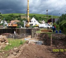 Montage des panneaux de coffrage