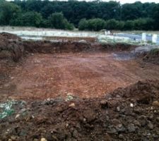 Le trou de pr&eacute;paration des fondations