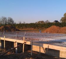 Ferraillage avant coulage de la dalle