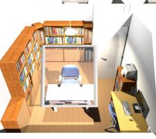 Bureau-bibliothèque