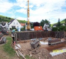 13M3 de b&eacute;ton hydrofuge pour ce coffrage