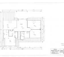 Plan de l'étage de la maison contemporaine