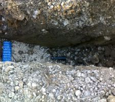 La tranchée pour l'eau potable
