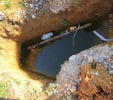 Un trou plein d' eau sans protection autour les voisin on un enfant de deux ans 
ce trou pourrait se transformer en tombe 
c est tres grave