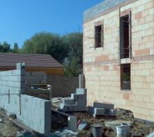 Zone abris de voiture/cuisine d'ete piscine