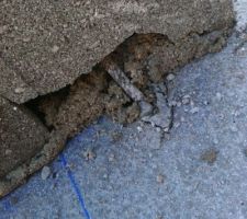 Contact fouille - parpaing angle avant gauche