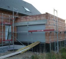 Préparatifs pour la pose de l'ITE: Echafaudage en place