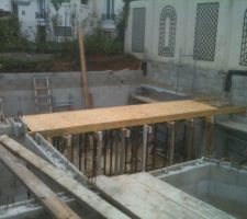 Préparation coffrage des poutre