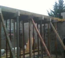 Préparation coffrage des poutre