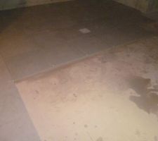 Carrelage de la cave - r&eacute;sultat &agrave; la fin de la 1&egrave;re journ&eacute;e