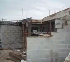 Coffrage pour couler la dalle du RDC