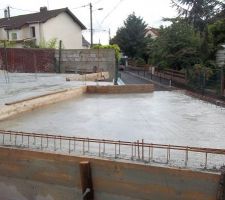 Dalle du RDC coulée (avancée du garage)