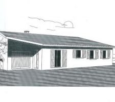 Perspective du permis de construire cote voie communale