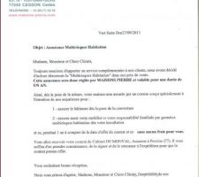 Info sur nouvelles assurances