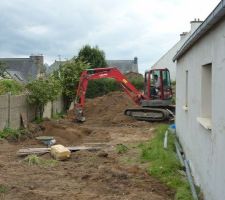 Mise en place du recuperateur d'eau pluvial