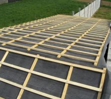 Sous toiture contre lattage et lattage