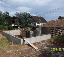 Mise en place coffrage pour le reste