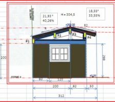 Plan pignon maçonné ferme 4