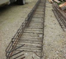 Livraison du ferraillage pour les poutres