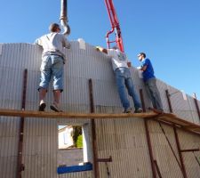 Coulage des pignons avec JB et mon père.