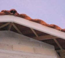 Pan coupé de la tour... finition à faire lors de la pose des gouttières?