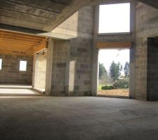 Le salon , vue vers la cuisine/repas