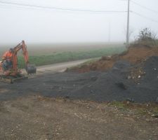 Application du machefer pour chemin d'acces