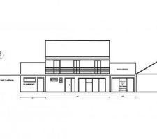 Façade avec balcon projet 1