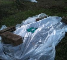 La fameuse amiante !!! pr&eacute;-emball&eacute;e d&eacute;part a la dechetterie sp&eacute;cifique la semaine lundi qui arrive !!