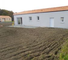 Vue du terrain, future terrasse...