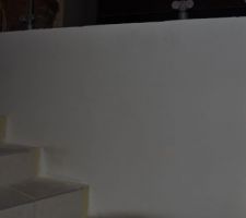 Descente d'escalier, enduis impression