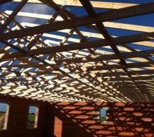 Charpente de la maison terminée