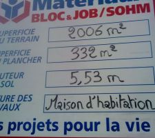 On a mis en place notre panneau de chantier