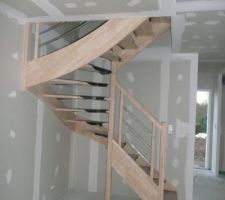 L'escalier est en place