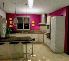 Notre cuisine...sur plan 3D...