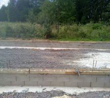 Pr&eacute;paration avant le coulage des agglos coffrants