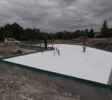 Sable recouvert de polystyr&egrave;ne