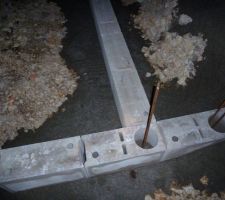 Coul&eacute;e des fondations et pose des premi&egrave;res briques