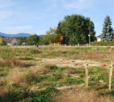 Terrain prêt à être creusé