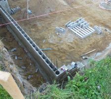 D&eacute;tail des blocs a bancher du sous sol