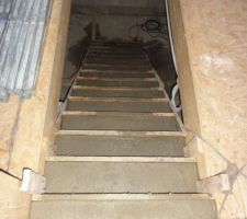 Escalier coulé