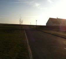 Premi&egrave;re photo du futur lotissement en aillant du mal &agrave; rep&eacute;rer o&ugrave; se trouvera notre terrain (au fond vers la gauche !)