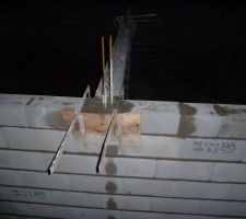 Jointure de la poutre du sous-sol.