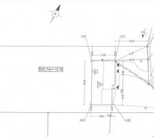 Voici l'implantation de notre future maison sur notre terrain (1968m&sup2;).