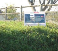 Le panneau pour le d&eacute;but des travaux...