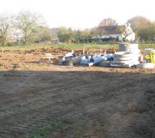 Construction de la voie privée en cours
