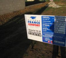 Panneau permis de construire déposé le 17/11/2011