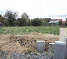 Parcelle avec le tas de sable en moins