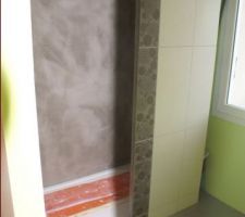 Béton sol et douche